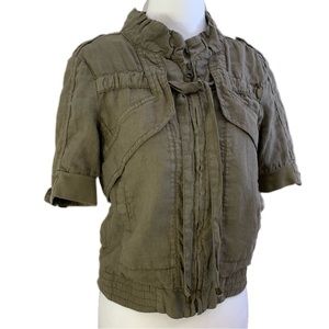 Guess Short Sleeve Military Green Jacket